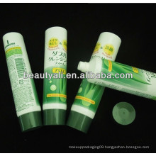 labeling cosmetic tube with plastic cap